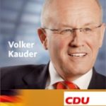 Kandidatenprospekt Volker Kauder. Foto: PR